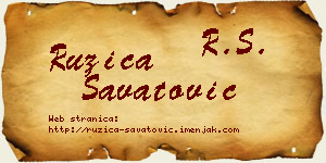Ružica Savatović vizit kartica